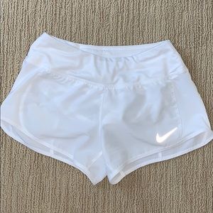 White Nike Running Shorts
